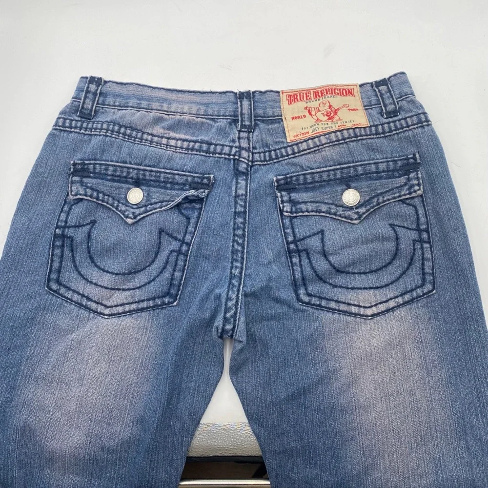 True Religion Joey Super T Jeans Mens 38x32 Blue Baggy Relaxed Made USA Vintage
